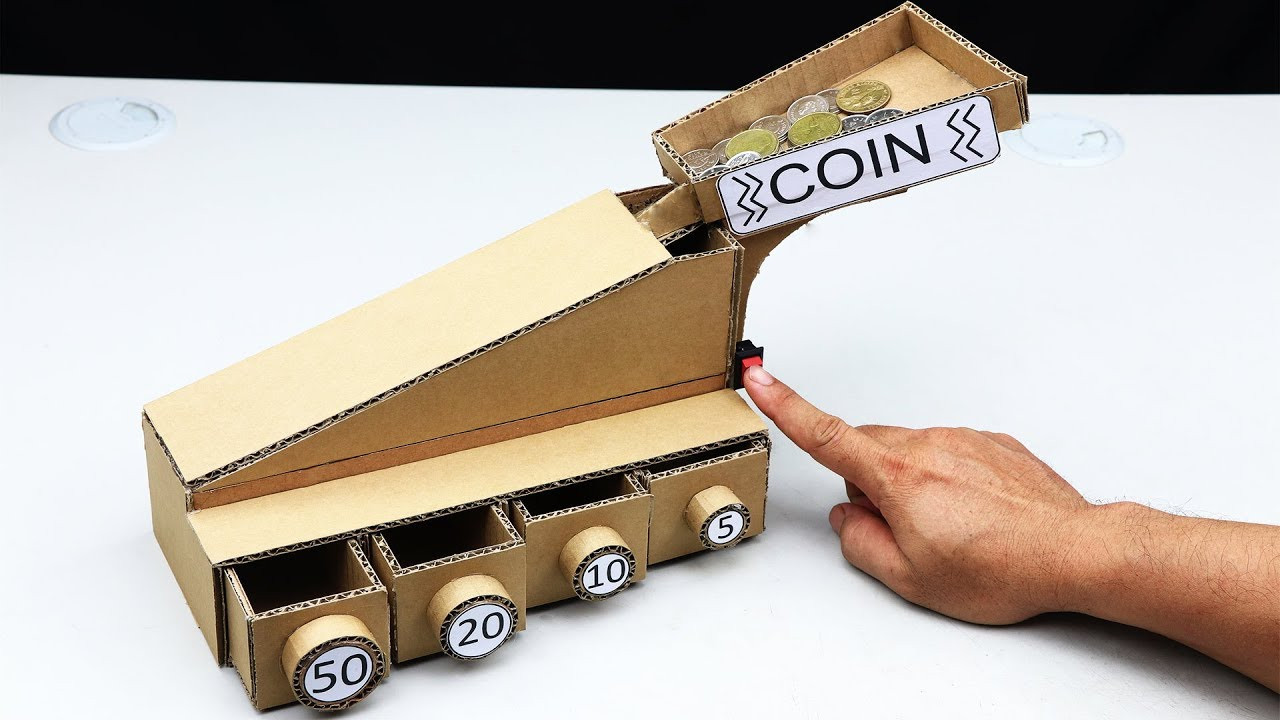 Best ideas about DIY Coin Sorter
. Save or Pin How to Make Automatic Coin Sorting Machine from Cardboard Now.