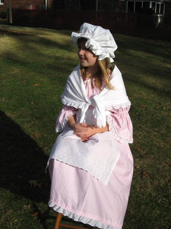 Best ideas about DIY Colonial Costume
. Save or Pin Girls Colonial Pioneer Dress Costume Pink Mob Cap Shawl Now.