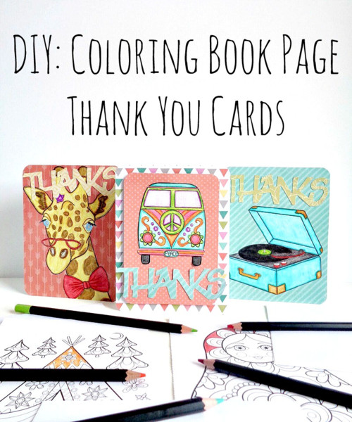Best ideas about DIY Coloring Book
. Save or Pin DIY Coloring Book Page Thank You Cards Now.