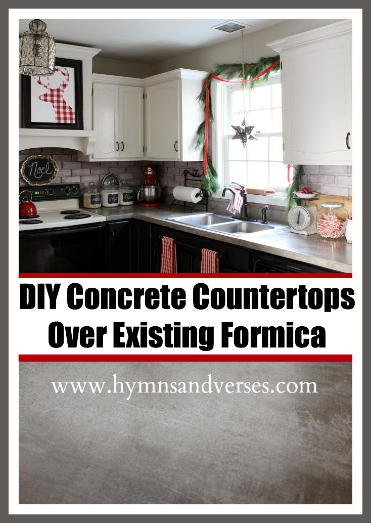 Best ideas about DIY Concrete Countertop Over Laminate
. Save or Pin DIY Concrete Countertops Over Existing Formica Hymns and Now.