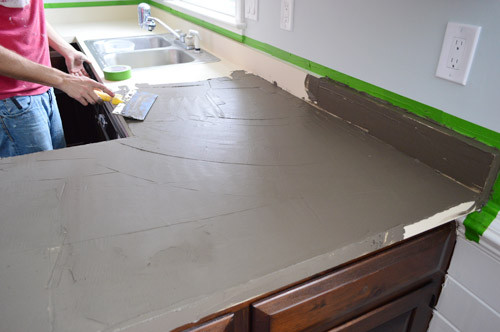 Best ideas about DIY Concrete Countertop Over Laminate
. Save or Pin Trying Our Hand At DIY Ardex Concrete Counters Now.