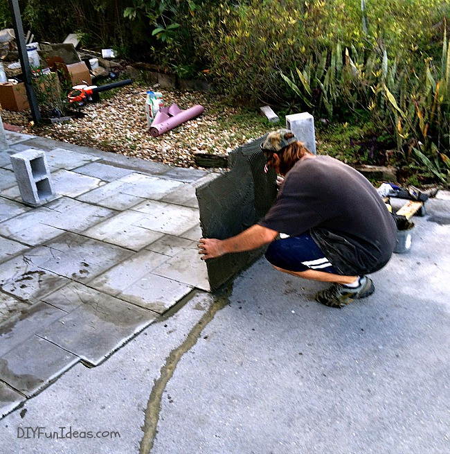 Best ideas about DIY Concrete Driveway
. Save or Pin DIY STAMPED CONCRETE TILE TUTORIAL Do It Yourself Fun Ideas Now.