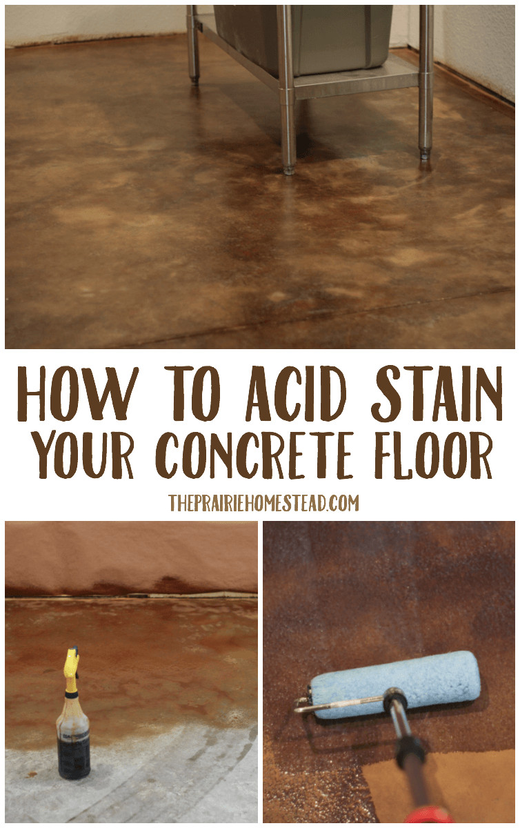 Best ideas about DIY Concrete Floor
. Save or Pin How to Acid Stain Concrete Floors • The Prairie Homestead Now.