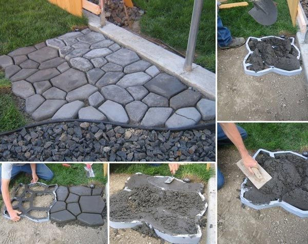 Best ideas about DIY Concrete Forms
. Save or Pin Concrete Cobblestone Path for Your Backyard Use Rock Now.