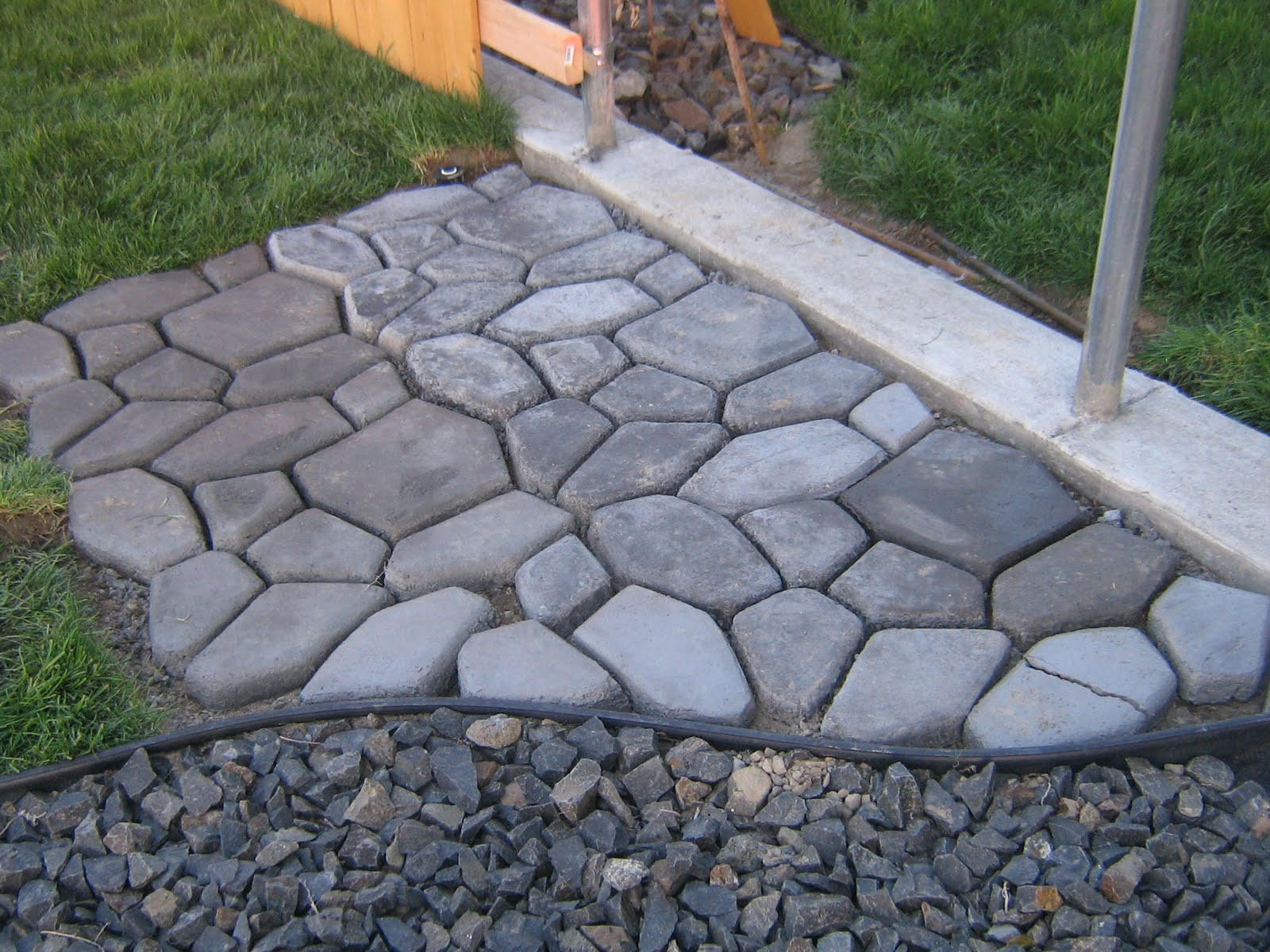 Best ideas about DIY Concrete Forms
. Save or Pin Home is where they love you Cobble Stone Path Now.