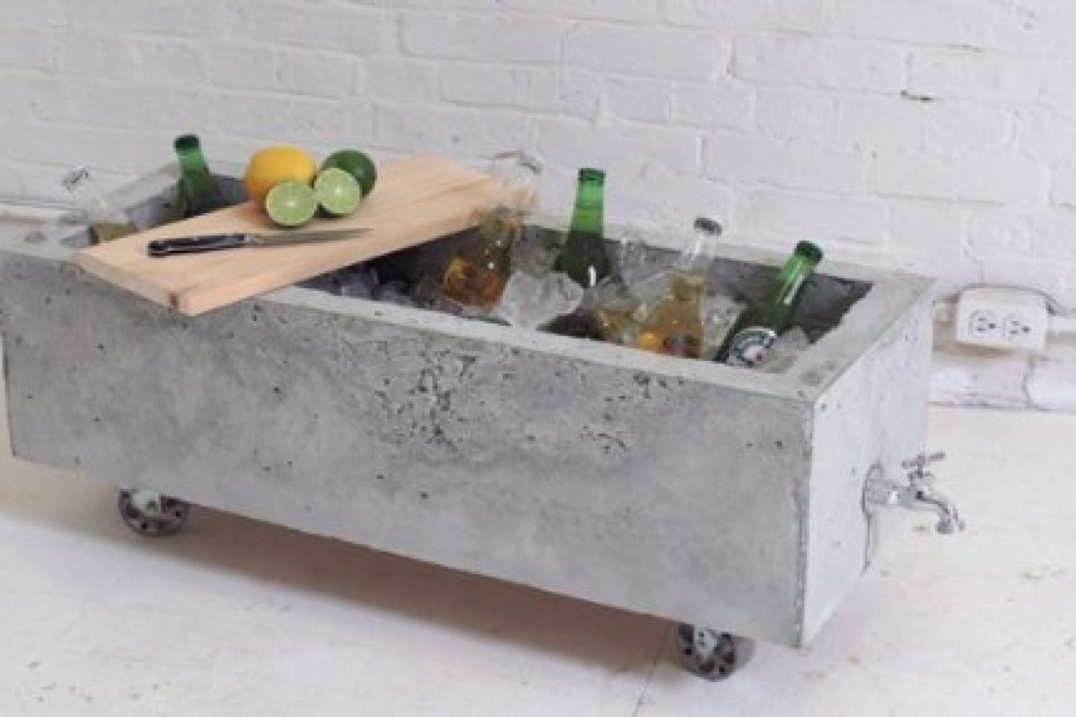 Best ideas about DIY Concrete Planter
. Save or Pin DIY Concrete Planter Doubles As An Industrial Chic Drink Now.