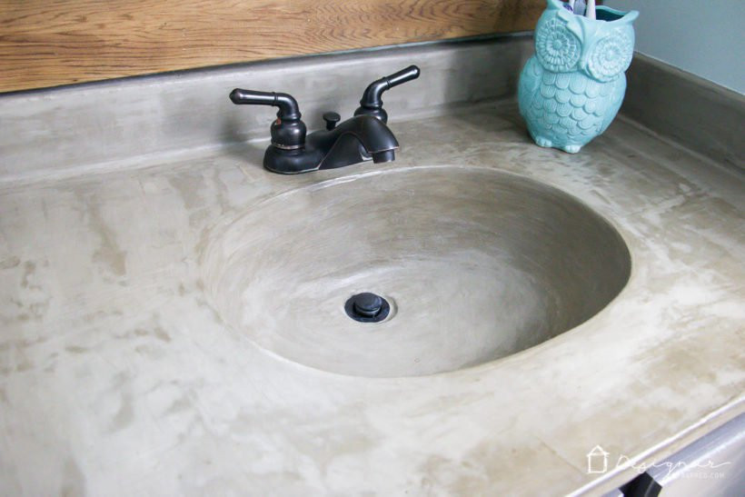 Best ideas about DIY Concrete Sink
. Save or Pin How s It Holding Up DIY Concrete Vanity Update Now.