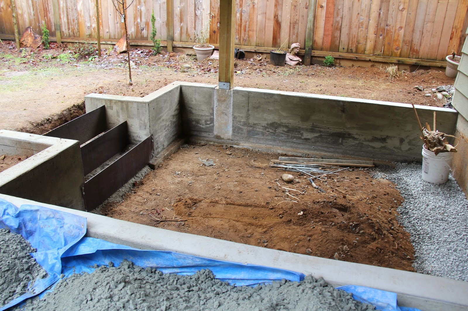 Best ideas about DIY Concrete Wall
. Save or Pin dirt digging sisters DIY concrete retaining wall and patio Now.