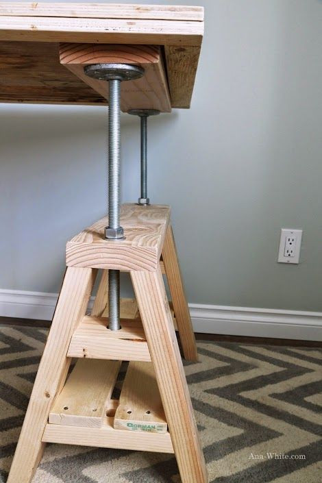 Best ideas about DIY Convertible Standing Desk
. Save or Pin DIY Industrial Adjustable Sawhorse Desk to Coffee Table Now.