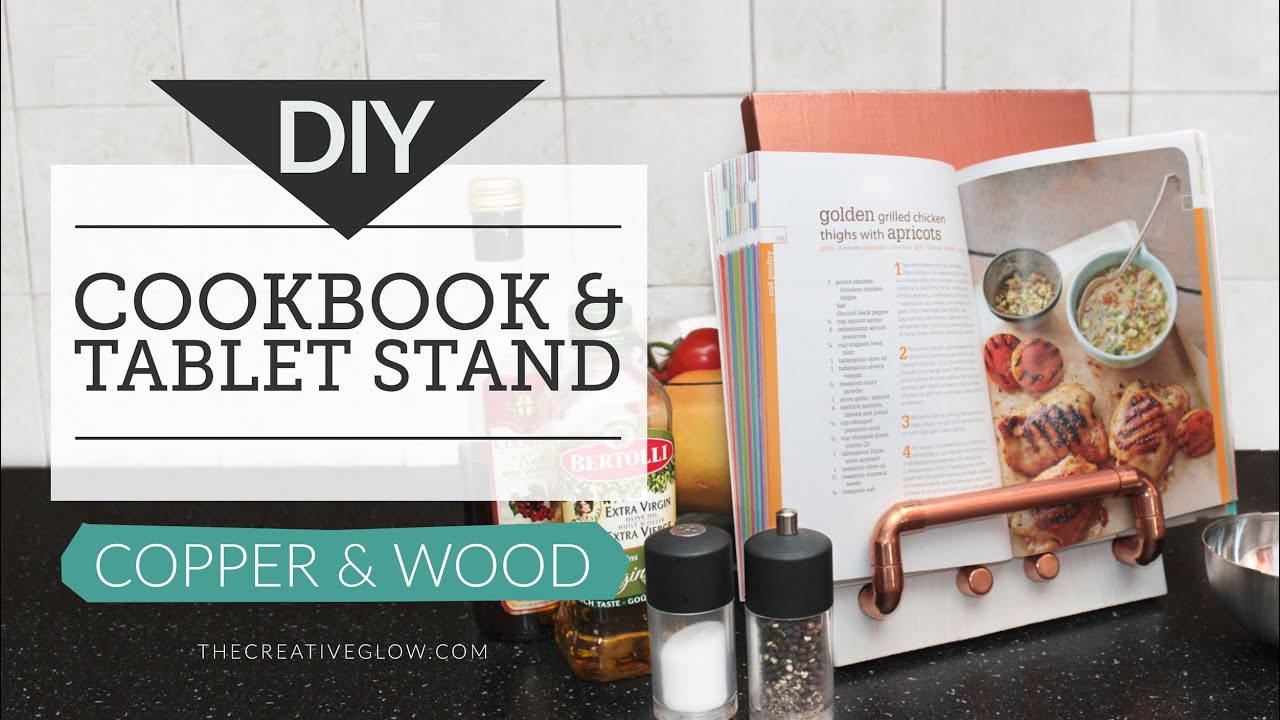 Best ideas about DIY Cookbook Stand
. Save or Pin DIY Cookbook Stand & Tablet Stand Copper & Wood Now.