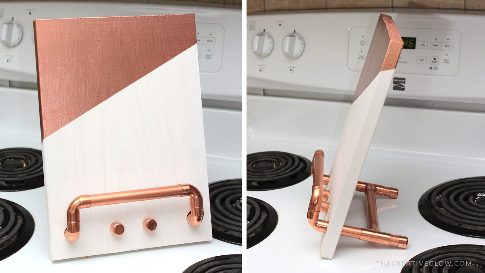 Best ideas about DIY Cookbook Stand
. Save or Pin DIY Cookbook & Tablet Stand Copper & Wood Now.