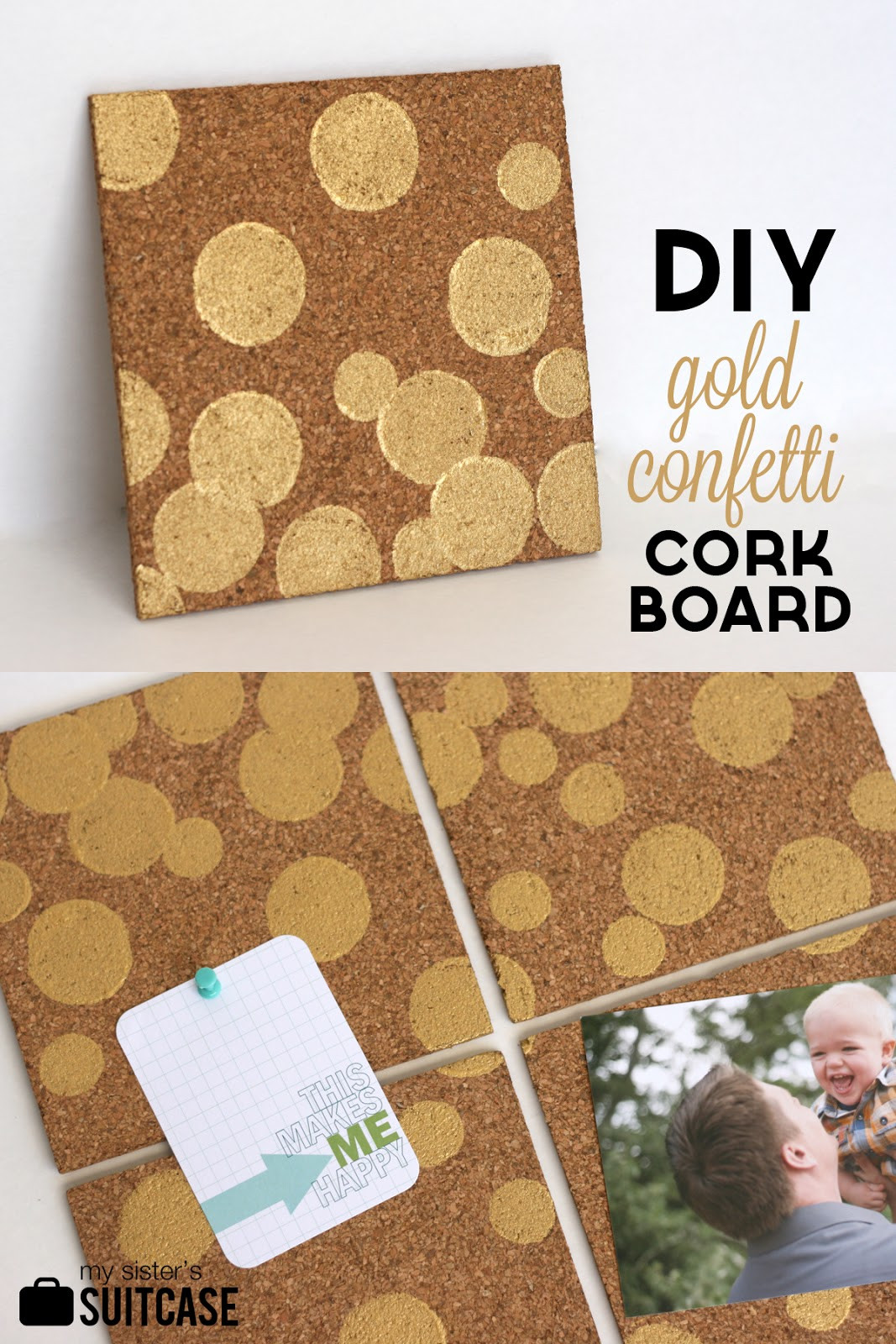 Best ideas about DIY Cork Board
. Save or Pin DIY Gold Confetti Cork Board My Sister s Suitcase Now.