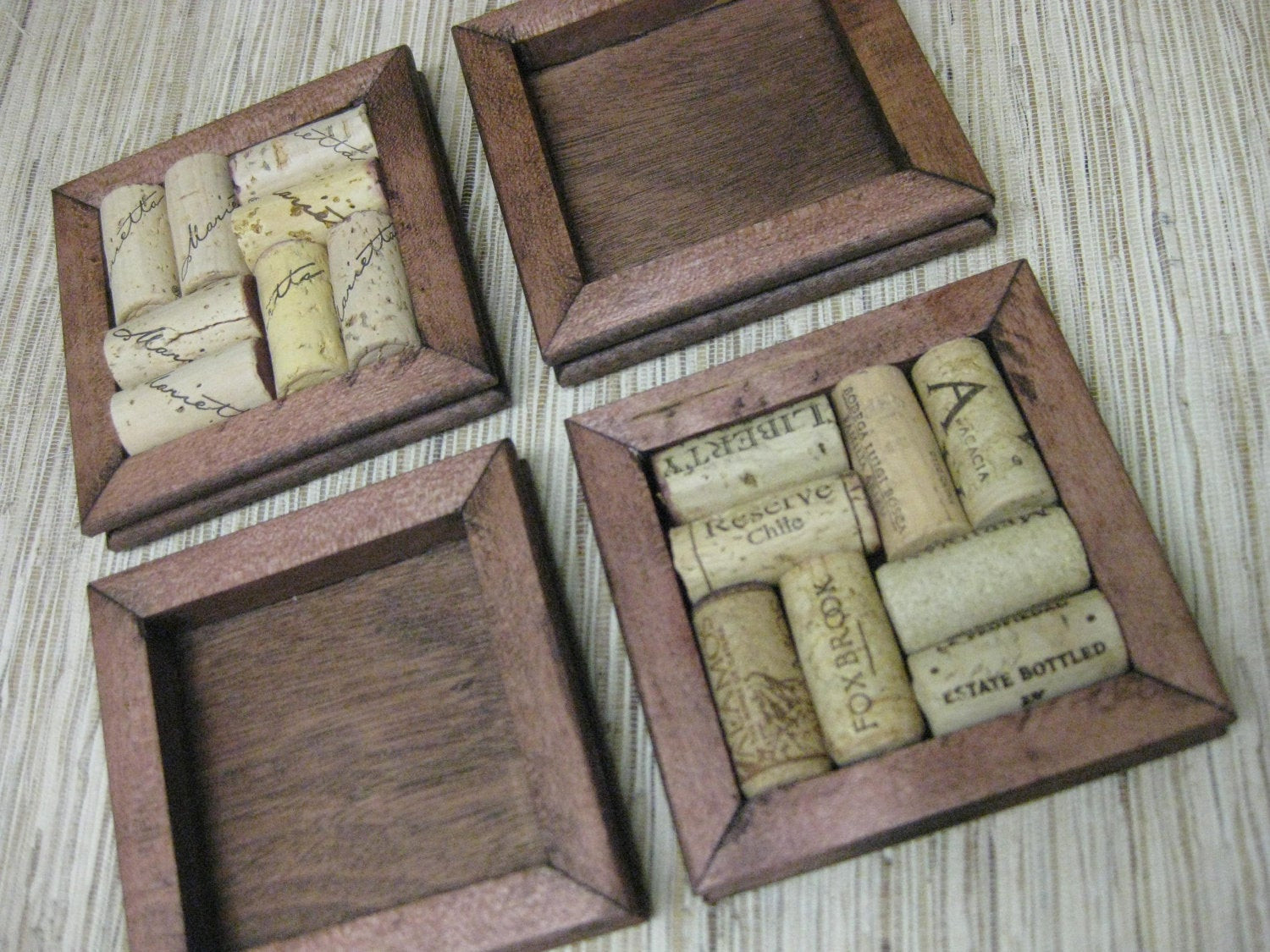 Best ideas about DIY Cork Coasters
. Save or Pin Wine Cork Coaster DIY Kit set of 4 made from reclaimed wood Now.