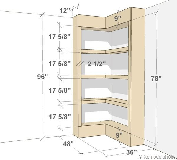 Best ideas about DIY Corner Shelf Plans
. Save or Pin DIY Built in Corner Bookshelves via Remodelaholic Now.