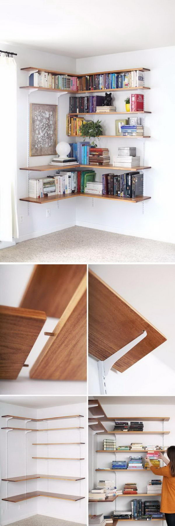 Best ideas about DIY Corner Shelves
. Save or Pin 20 DIY Corner Shelves to Beautify Your Awkward Corner 2017 Now.
