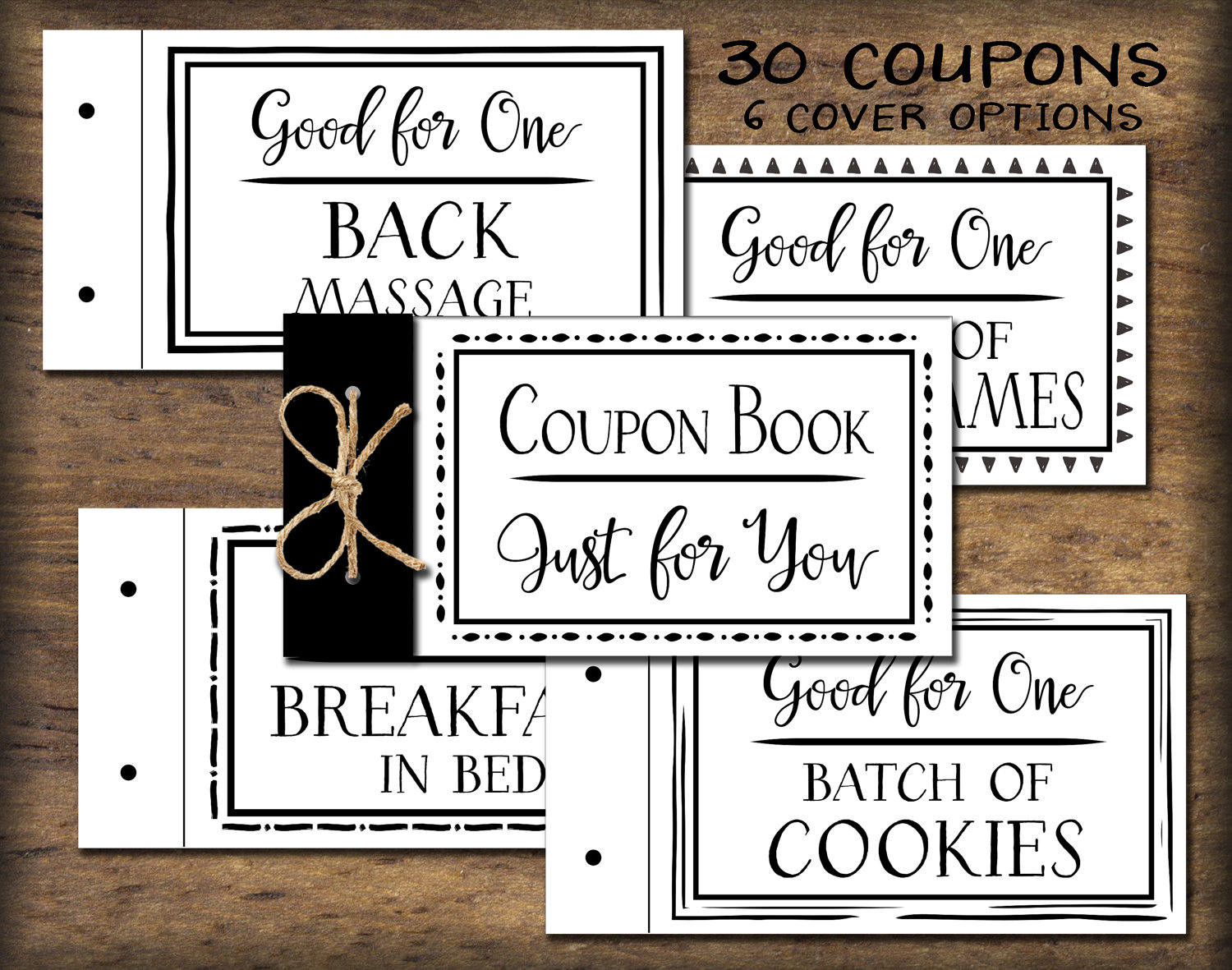 Best ideas about DIY Coupon Book
. Save or Pin Coupon Book printable Black & White Instant DIY Now.