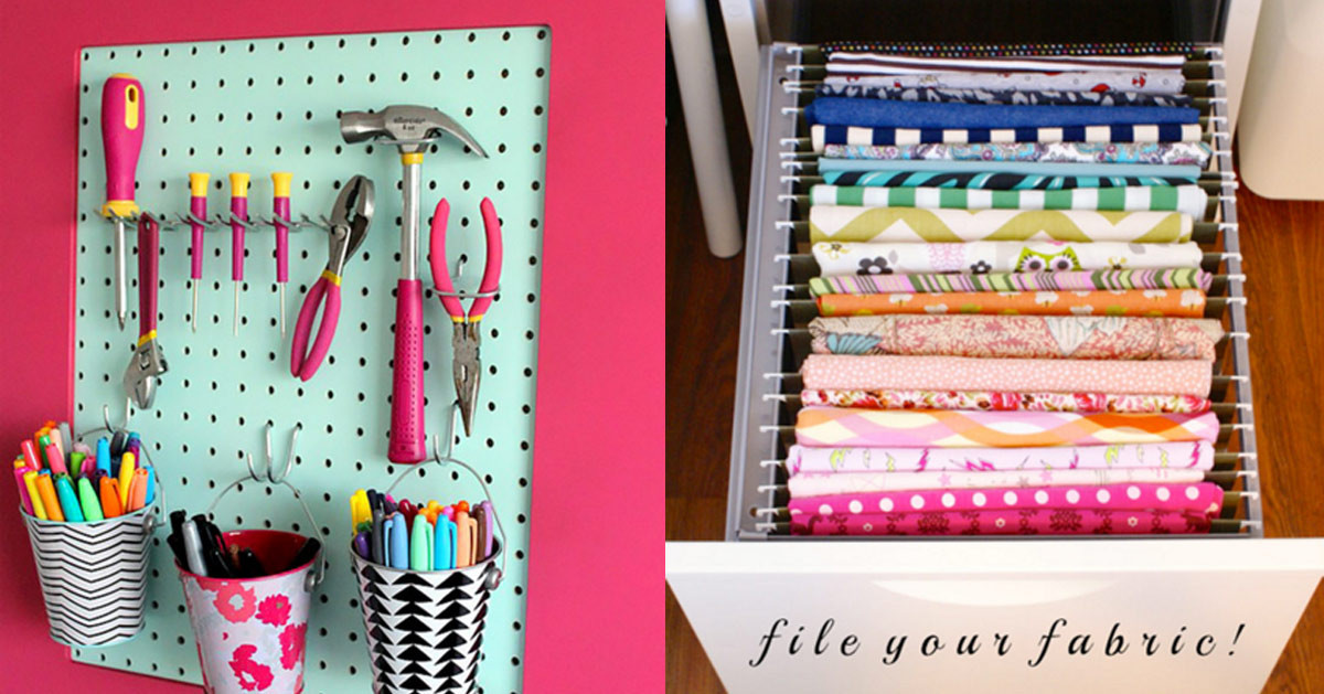 Best ideas about DIY Craft Organizing Ideas
. Save or Pin 50 Clever Craft Room Organization Ideas Now.