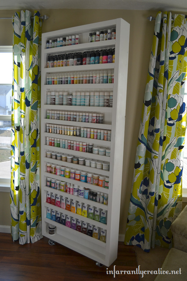 Best ideas about DIY Craft Paint Storage
. Save or Pin Paint Shelf with Hidden Door Now.