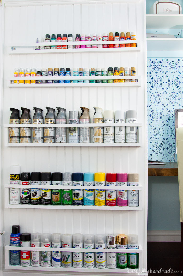 Best ideas about DIY Craft Paint Storage
. Save or Pin DIY Paint Storage Shelves fice & Craft Room Makeover Now.