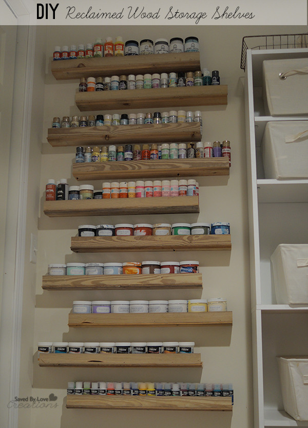 Best ideas about DIY Craft Paint Storage
. Save or Pin DIY Reclaimed Wood Craft Paint Storage Shelves Now.