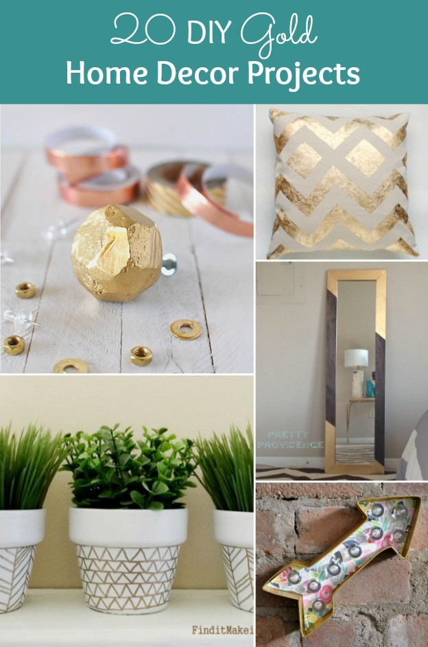 Best ideas about DIY Crafts For Home
. Save or Pin 20 DIY Gold Home Decor Projects Now.