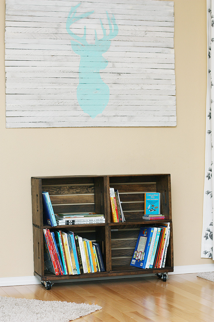 Best ideas about DIY Crate Bookshelf
. Save or Pin DIY Wood Crate Bookshelf Sew Much Ado Now.