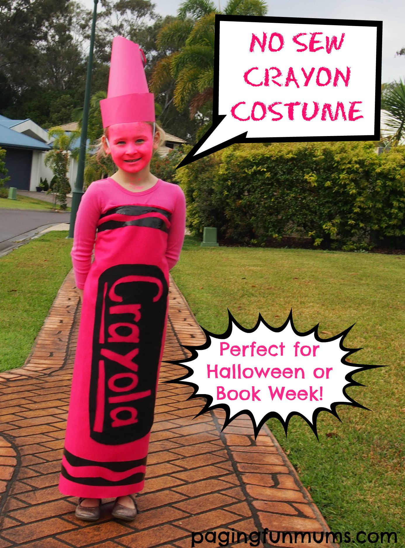 Best ideas about DIY Crayon Costume
. Save or Pin DIY No Sew Crayon Costume Now.