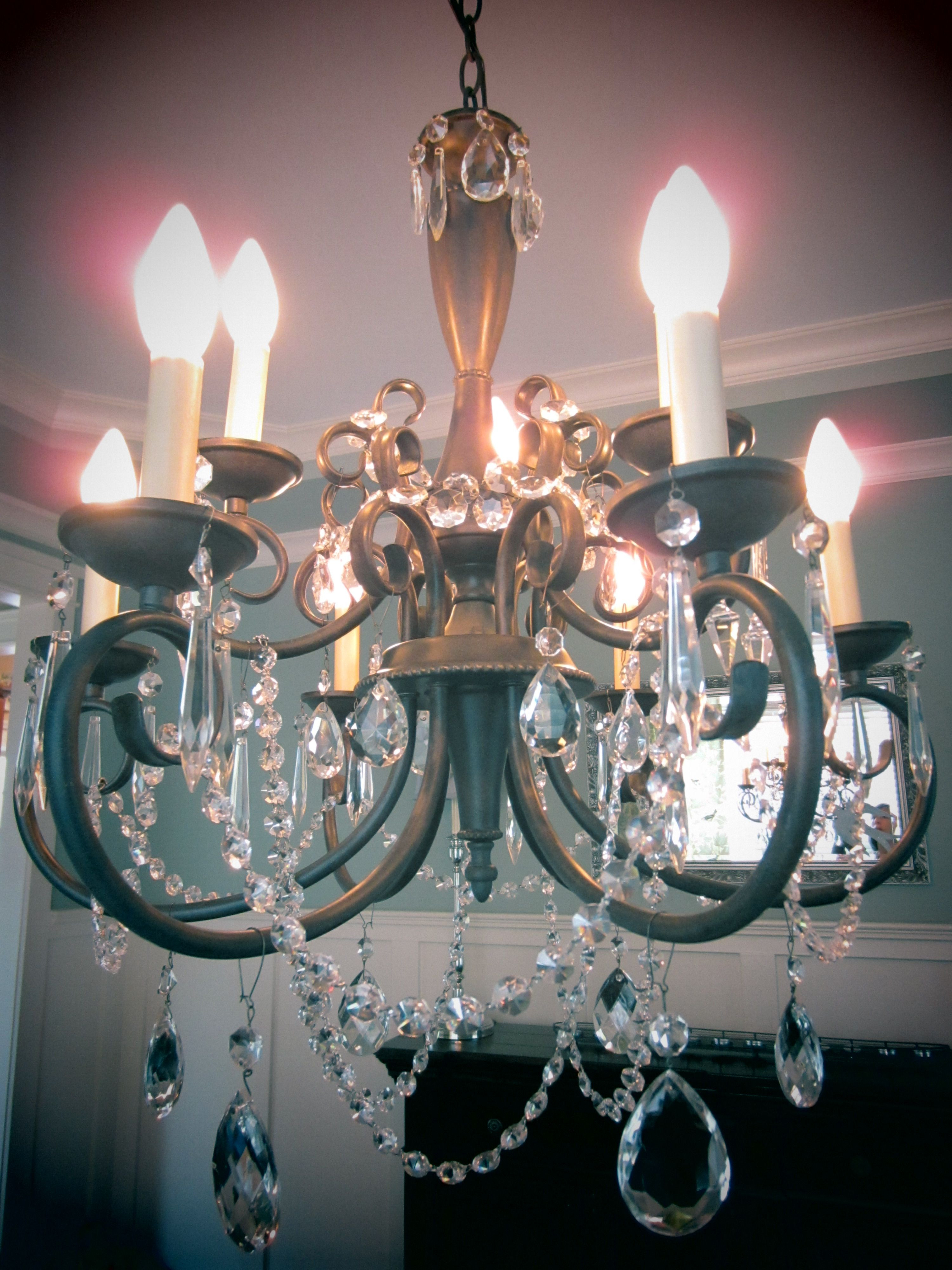 Best ideas about DIY Crystal Chandelier
. Save or Pin DIY Crystal Chandelier I used vintage crystals and Now.