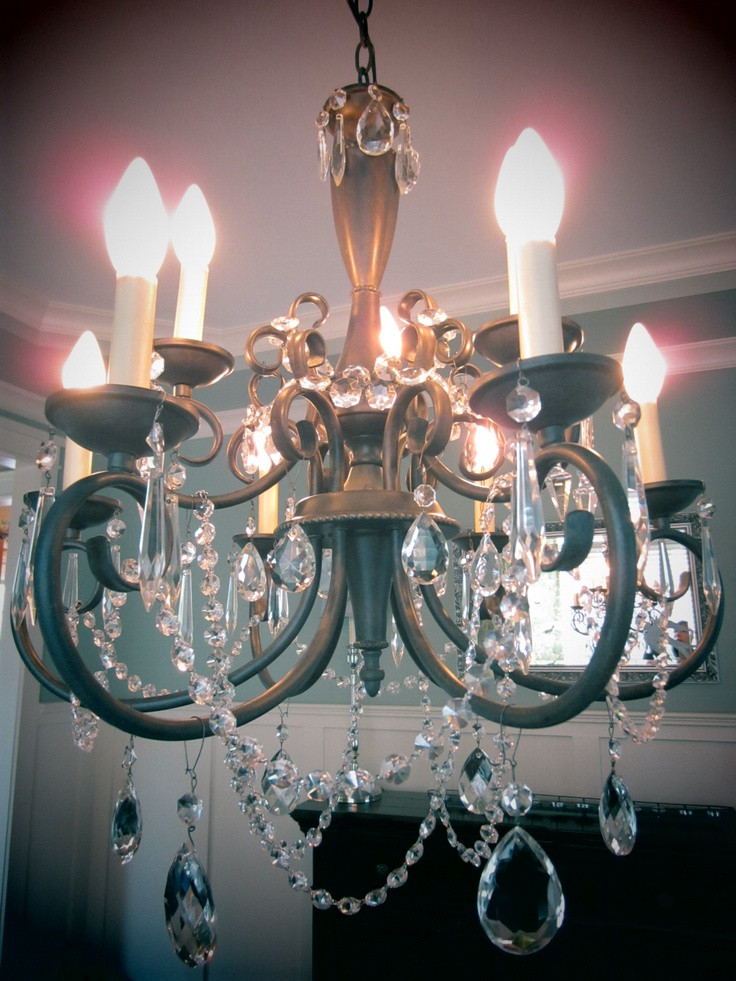 Best ideas about DIY Crystal Chandeliers
. Save or Pin DIY Crystal Chandelier I used vintage crystals and Now.