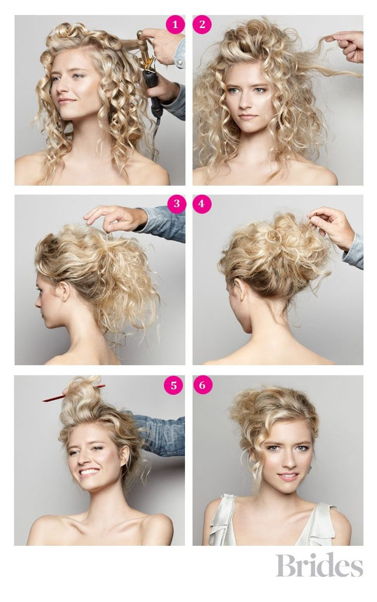 Best ideas about DIY Curly Hair
. Save or Pin DIY hairstyle messy curly bun Now.