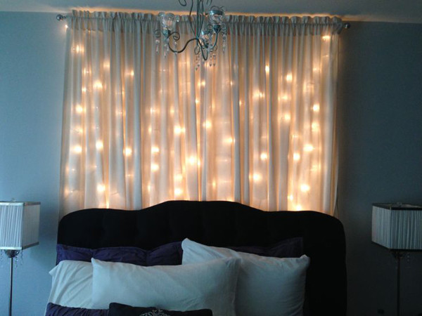 Best ideas about DIY Curtain Lights
. Save or Pin 15 DIY Curtain Headboard With Christmas Lights Now.