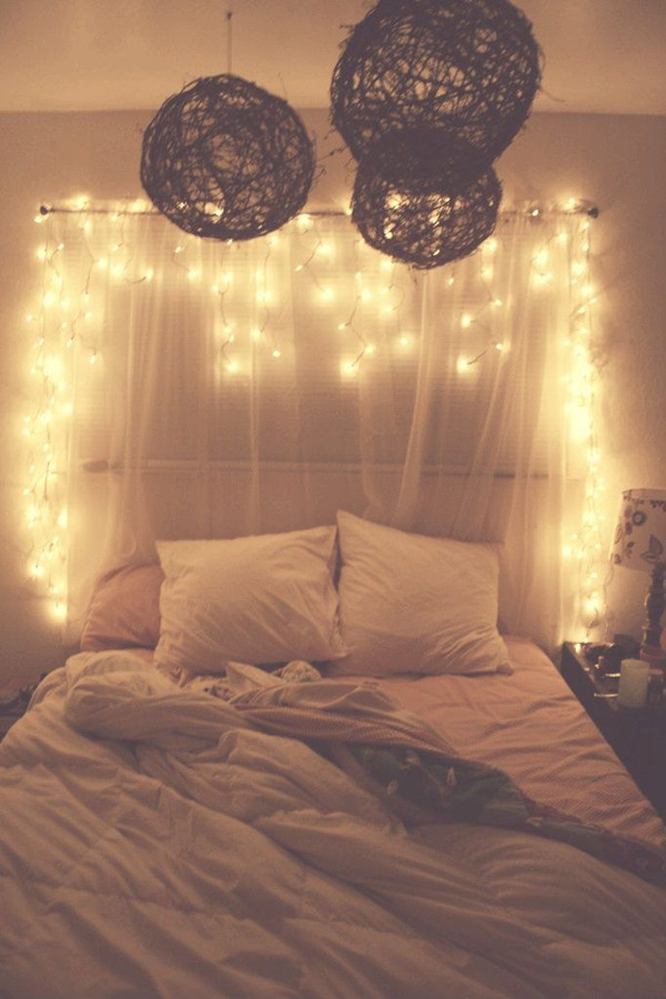 Best ideas about DIY Curtain Lights
. Save or Pin diy curtain headboard with lights Now.