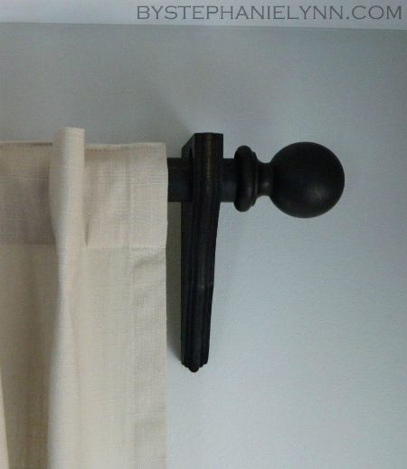 Best ideas about DIY Curtain Rod Bracket
. Save or Pin Make Your Own Wooden Ball Curtain Rod Set with Brackets Now.