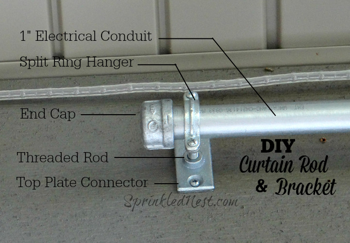 Best ideas about DIY Curtain Rod Brackets
. Save or Pin DIY Curtain Rod and Bracket Sprinkled Nest Now.