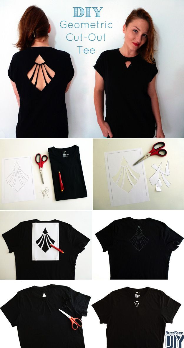 Best ideas about DIY Cut Out Shirt
. Save or Pin Geometric Cut Out Tee DIY AllDayChic Now.