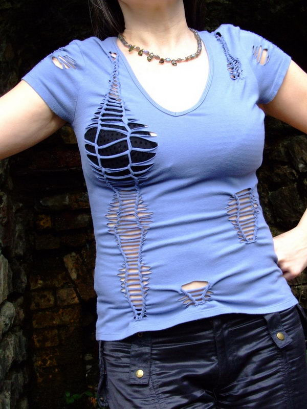 Best ideas about DIY Cut T Shirt
. Save or Pin 25 DIY T Shirt Cutting Ideas for Girls Hative Now.