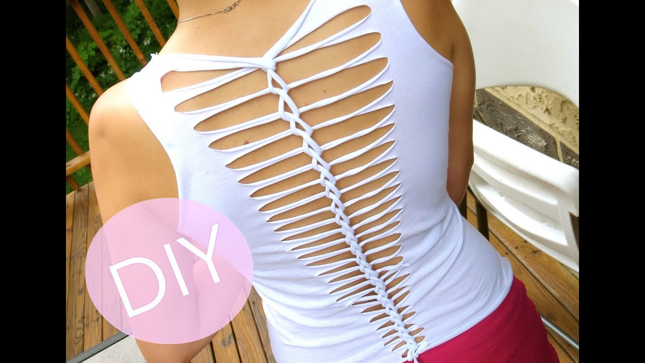 Best ideas about DIY Cutting T Shirt
. Save or Pin DIY Clothes Cut Up Back T Shirt for Summer Now.
