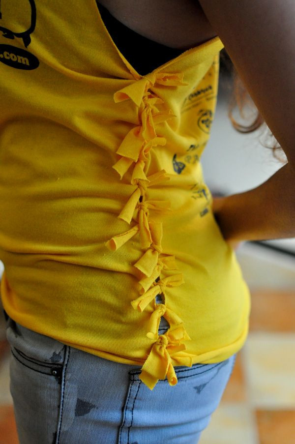 Best ideas about DIY Cutting T Shirts
. Save or Pin 25 DIY T Shirt Cutting Ideas for Girls Hative Now.