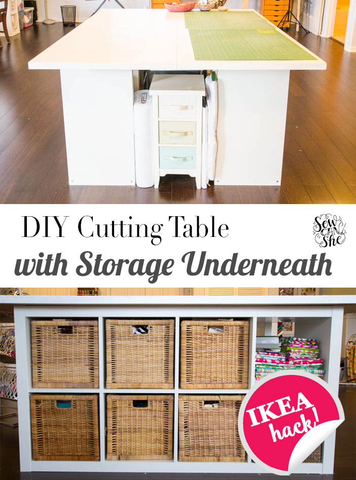 Best ideas about DIY Cutting Table
. Save or Pin DIY Cutting Table with storage underneath — SewCanShe Now.