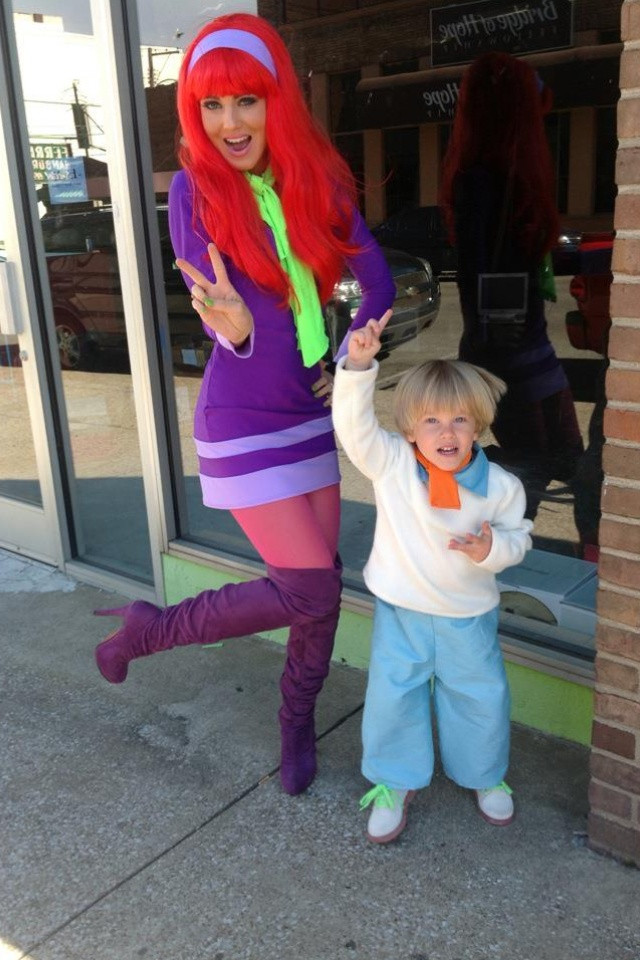 Best ideas about DIY Daphne Costume
. Save or Pin Mystery Gang Halloween Mommy & Son Costume Fred & Daphne Now.