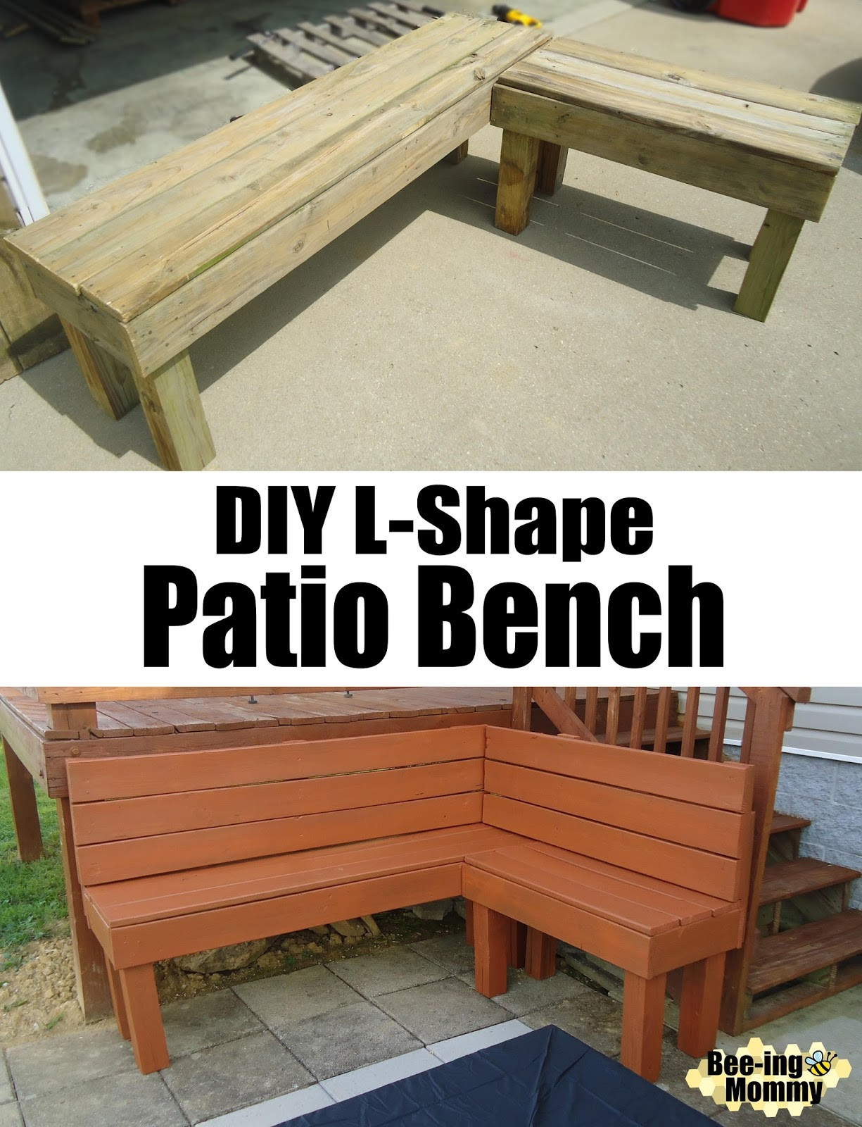 Best ideas about DIY Deck Benches
. Save or Pin Bee ing Mommy Blog DIY L Shape Patio Bench Now.