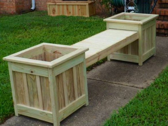 Best ideas about DIY Deck Benches
. Save or Pin DIY bench and planter bination Patio Now.