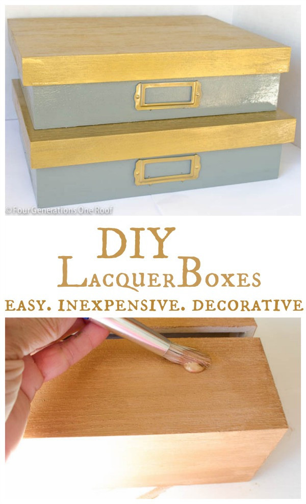 Best ideas about DIY Decorative Boxes
. Save or Pin DIY Lacquer decorative boxes Four Generations e Roof Now.