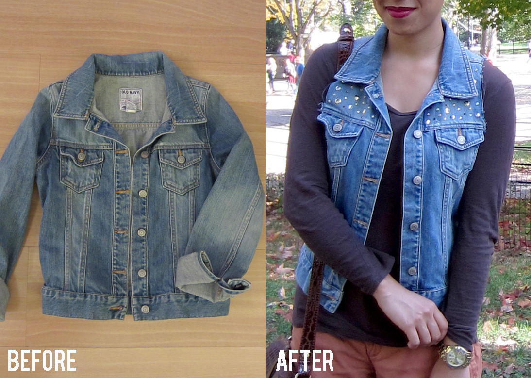 Best ideas about DIY Denim Jacket
. Save or Pin Shrunken Jean Jacket = Bejeweled Denim Vest Now.