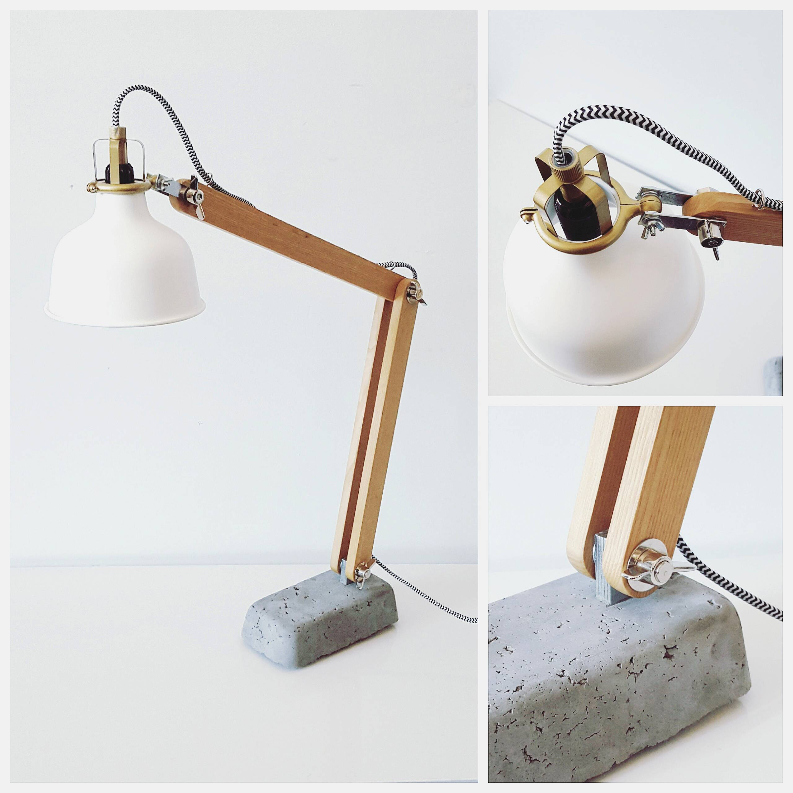 Best ideas about DIY Desk Lamps
. Save or Pin My DIY industrial wood and concrete desk lamp with RANARP Now.