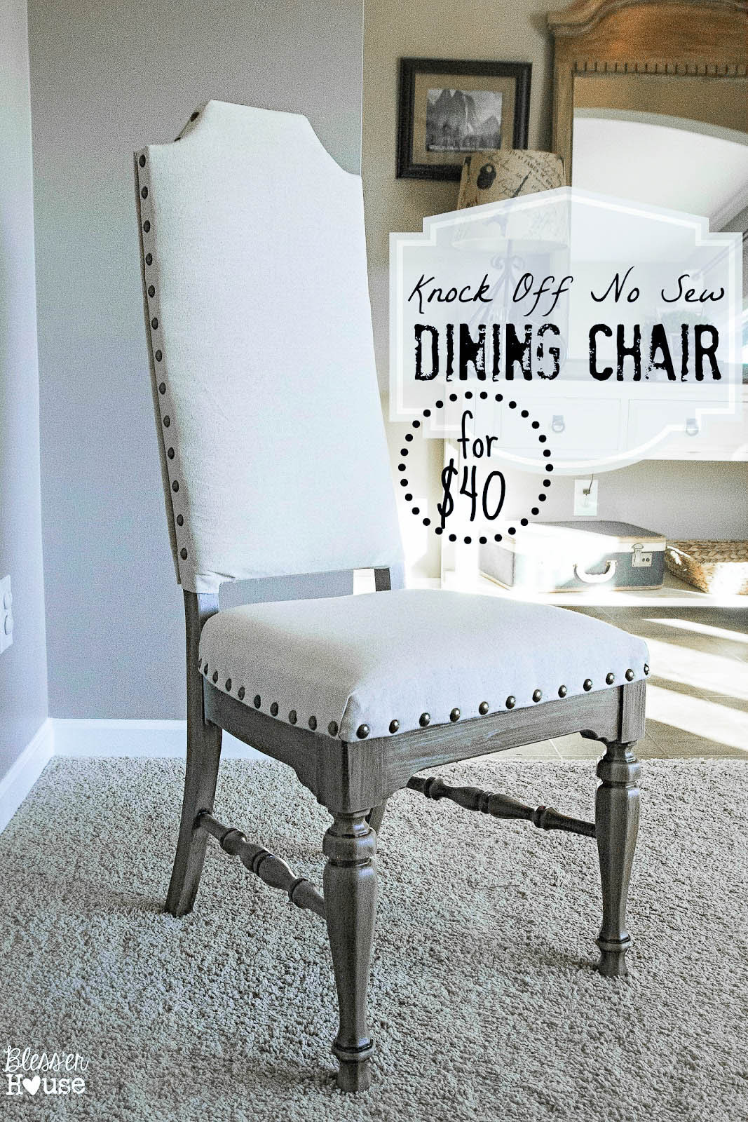 Best ideas about DIY Dining Chair
. Save or Pin Knock f No Sew Dining Chairs Bless er House Now.
