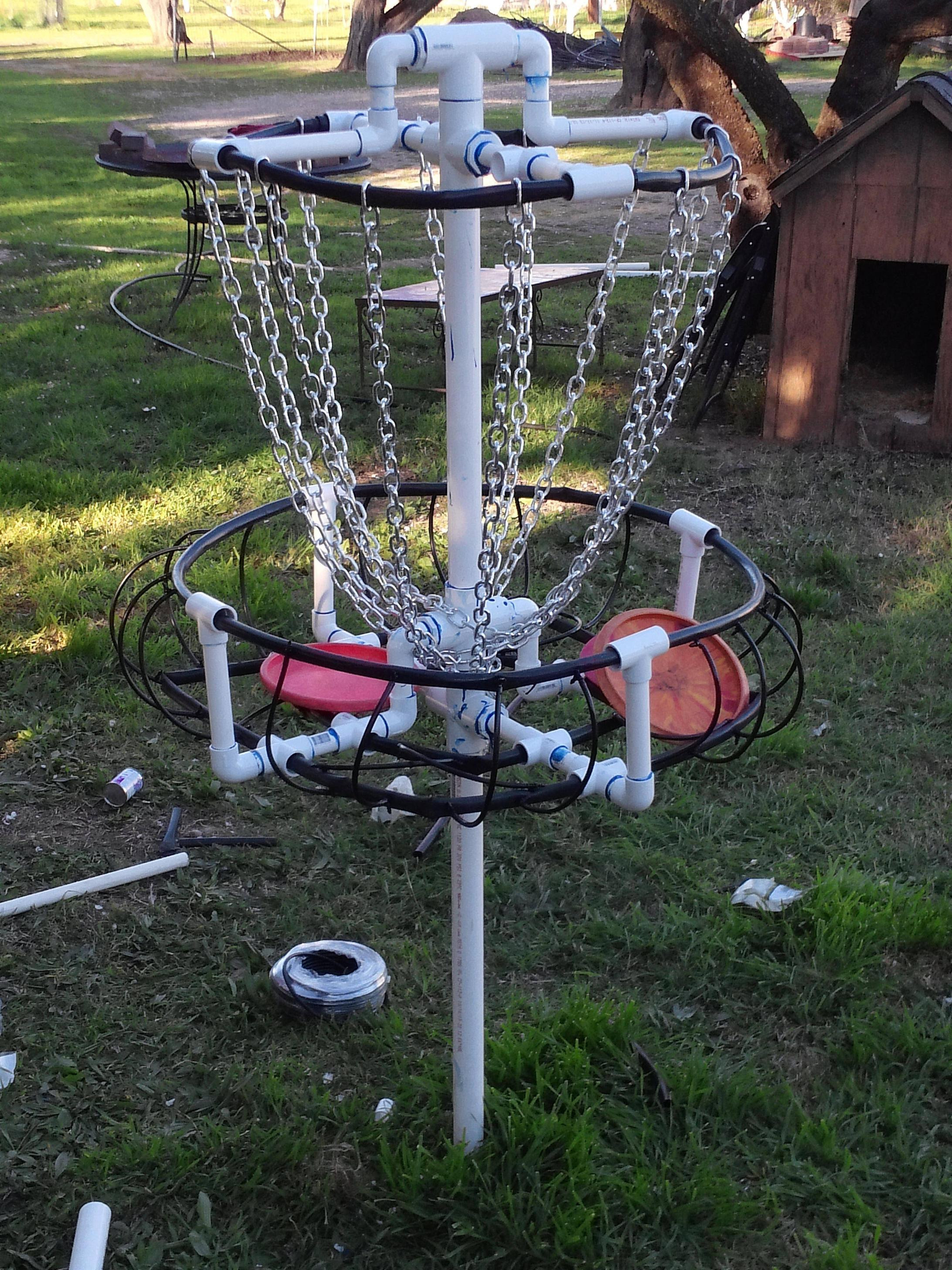 Best ideas about DIY Disc Golf Basket
. Save or Pin Homemade PVC basket discgolf Now.