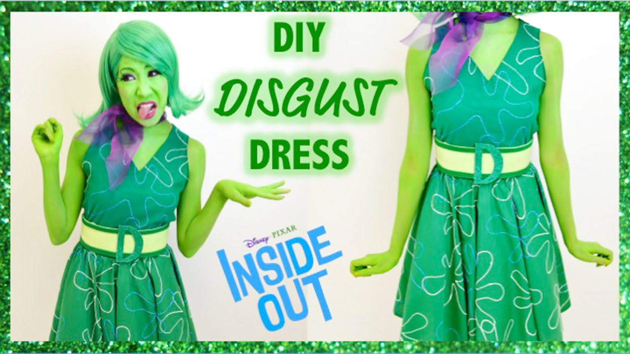 Best ideas about DIY Disgust Costume
. Save or Pin DISGUST INSIDE OUT COSTUME Dress Belt Scarf No Sew Now.