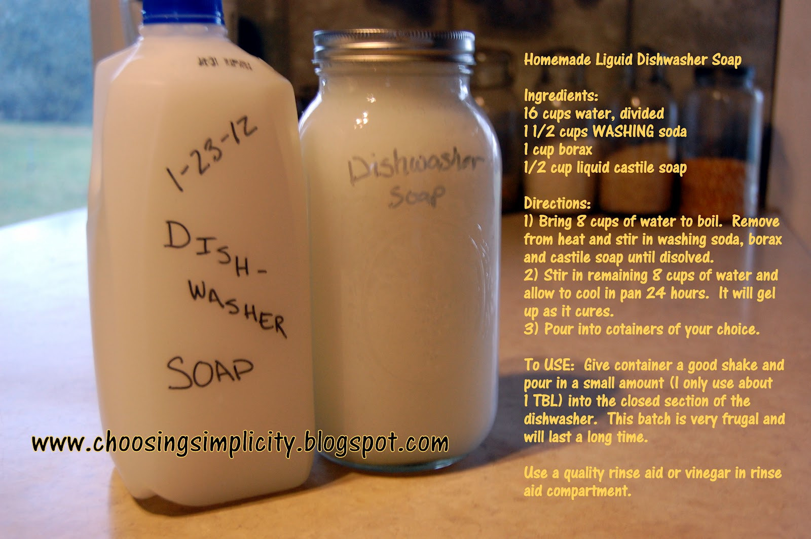 Best ideas about DIY Dishwasher Soap
. Save or Pin Choosing Simplicity More than Survival Choosing Now.