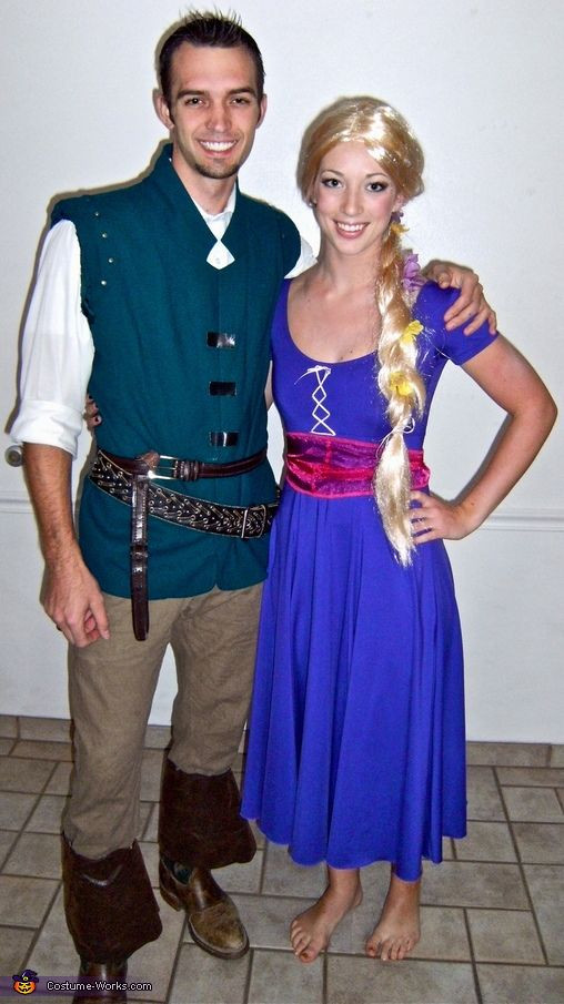 Best ideas about DIY Disney Couple Costumes
. Save or Pin Rapunzel and Flynn Rider Homemade Couple Costume Now.